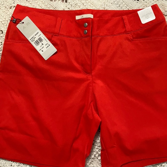 red golf shorts womens